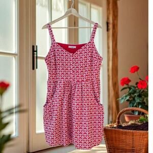 Mata Traders Red Empire Waist Sundress L